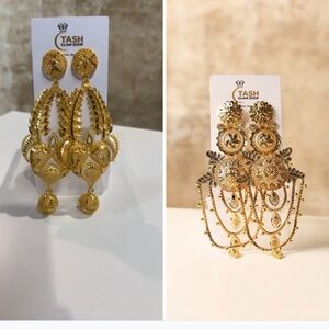 Fashion Jewelry Gold Chandelier Earrings